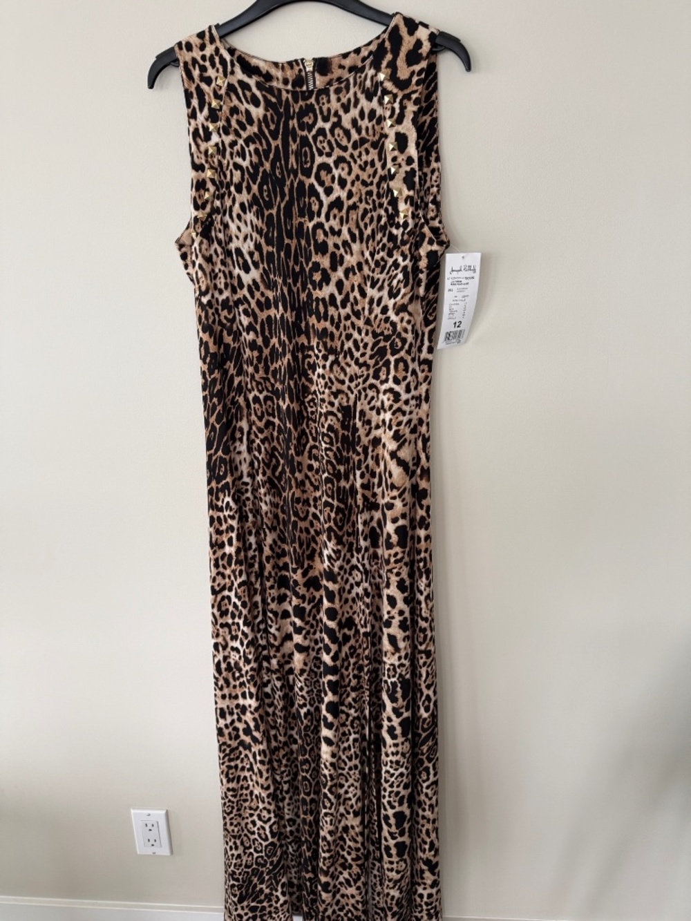 🐆✨ NWT Joseph Ribkoff Leopard Print Maxi Dress Size 12 ✨🐆 - Picture 2 of 9
